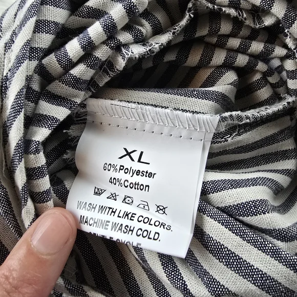 Boutique Striped Jumpsuit XL - Picture 8 of 11